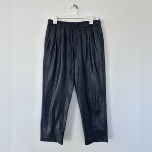 Zara Women’s Faux Leather Drawstring Pants Size M